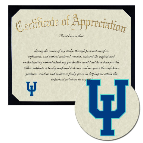 Upper Iowa University Certificate of Appreciation