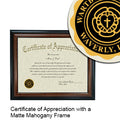 Wartburg College Certificate with Frame