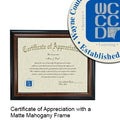Wayne County Community College Certificate with Frame