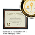 West Virginia State Community & Technical College Certificate with Frame