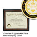 West Virginia State University Certificate with Frame