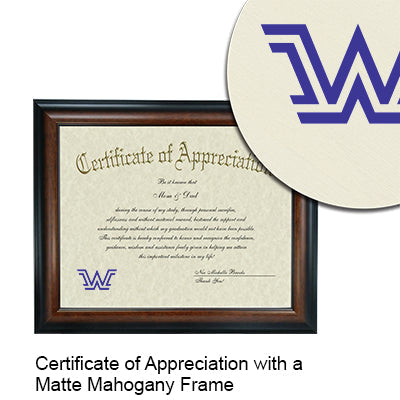 Wilkes University Certificate with Frame
