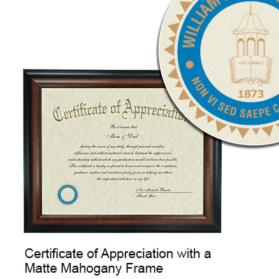 William Penn University Certificate with Frame