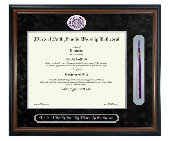 Word of Faith Family Worship Cathedral Diploma Frame (SNT)