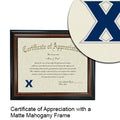 Xavier University Certificate with Frame